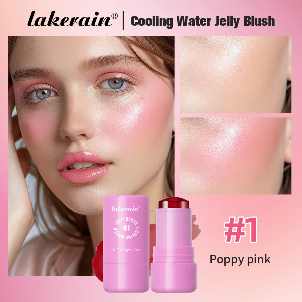 Original Cooling Water Jelly Blush Stick Blush Tinted Cosmetics Tint Stick Watercolor Multi-Use Matte Blush Makeup For Women Oasis Select