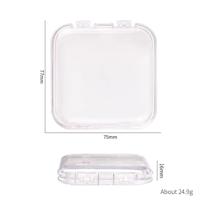 10 Pieces Empty Nail Boxes For Packaging Square Shape Box Wholesale Nail Tips Press On Nail Packaging Case Small Business Oasis Select transparent-10pcs