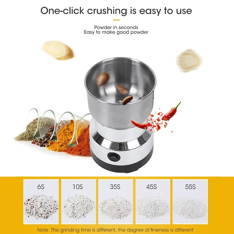 Mini Electric Grinder 300ml Ultrafine Pulverizer for Baby Food Coffee Spice Pepper Grain Mill with 2/4 Blades for Household Use Oasis Select