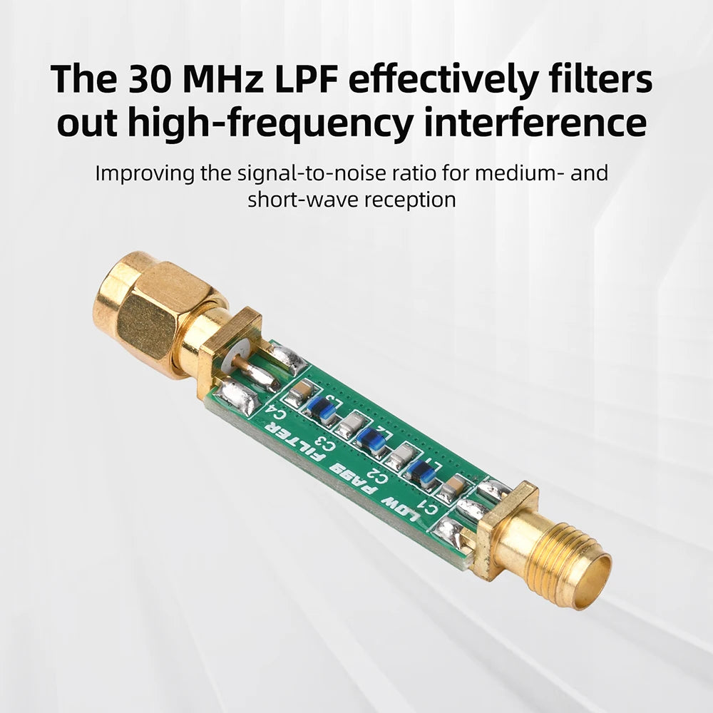 30MHz LPF Low Pass Filter Module for Clear AM Shortwave Radio Signal Reception with Enhanced SNR High Quality Oasis Select