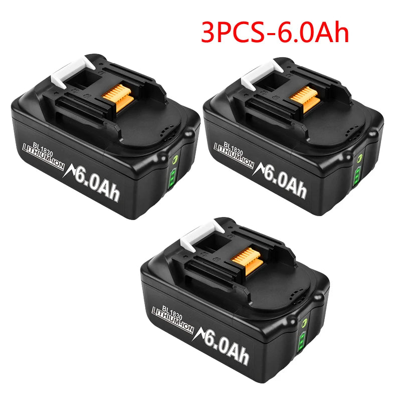Battery 18V For Makita BL1860 BL1850B BL1850 BL1840 BL1830 Screwdriver Battery Charger 18V Replacement Power Tool Batteries lxt Oasis Select 3 battery 6.0Ah