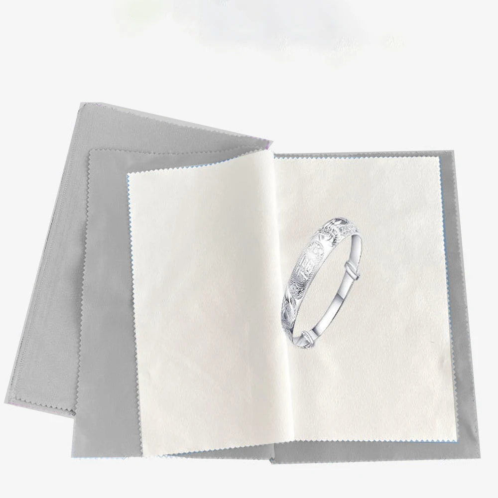 25x32cm Jewelry Silver Polishing Cleaning Cloth for Cleaning Gold, Diamonds, Platinum, Gemstones, Coins Tarnish Remover Tool Oasis Select