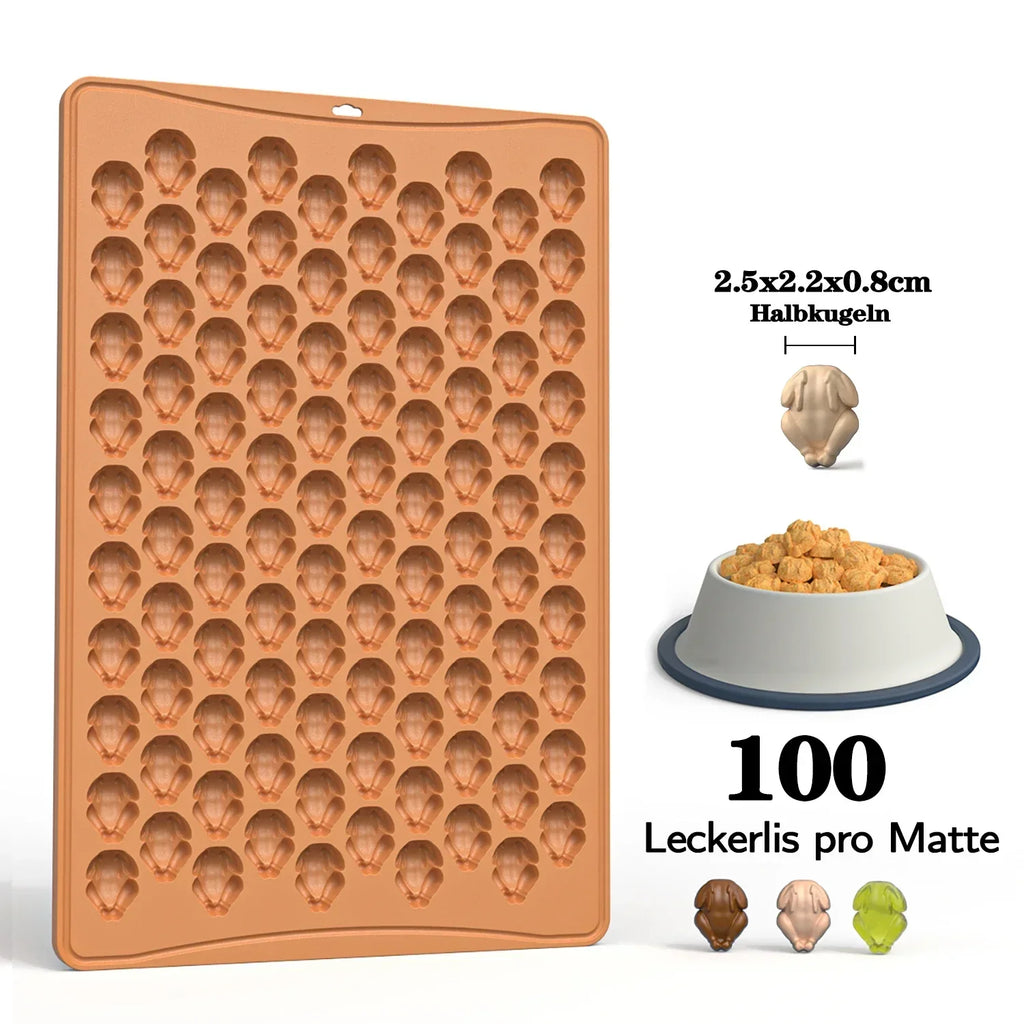 100 Hole Chocolate Mold Halloween Christmas Silicone Baking Biscuit Mold Mini Pet Dog Snack Biscuit DIY Gingerbread Man Oasis Select Roast Chicken