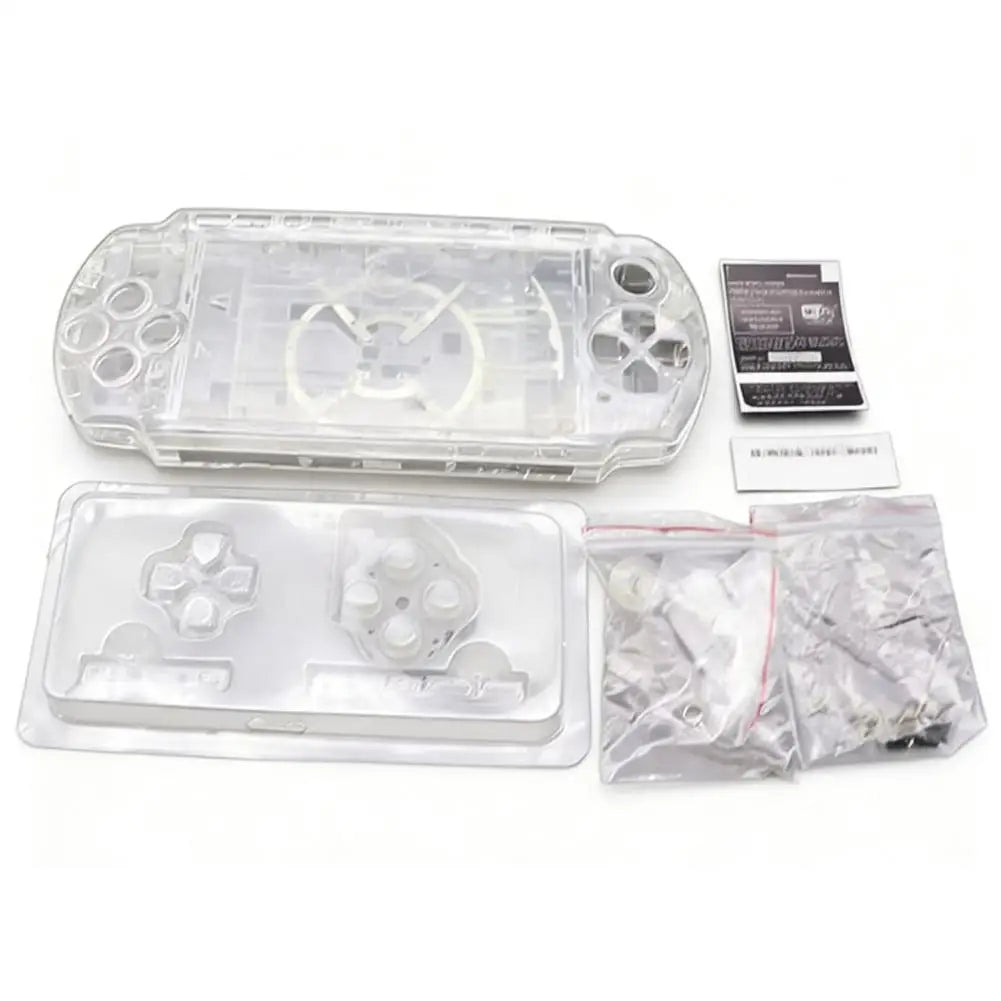 Full Replacement Housing Shell Kit for PSP 3000 Console Complete Case Cover With Buttons Screws DIY Repair Parts for PSP3000 03 Oasis Select transparent