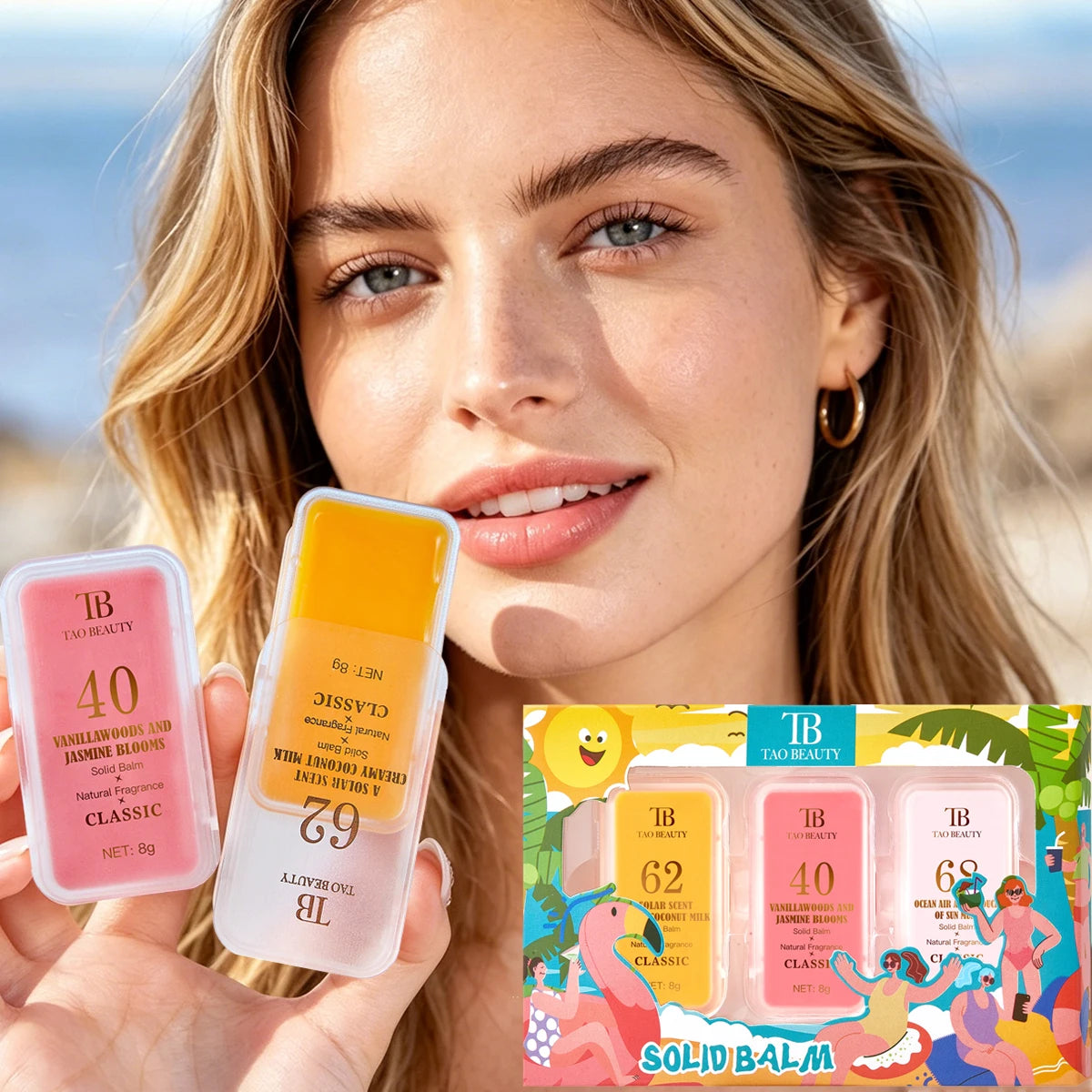 3-Pack Solid Perfume Set – Alcohol-Free Fruity Fragrance Unisex Solid Perfume Set Oasis Select