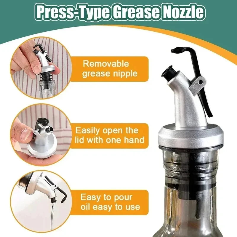 1/2/3/4pcs Oil Vinegar Bottle Stopper Leak-Proof Oil And Vinegar Dispenser Pour Spouts Multifunctional Suitable For Most Bottles Oasis Select