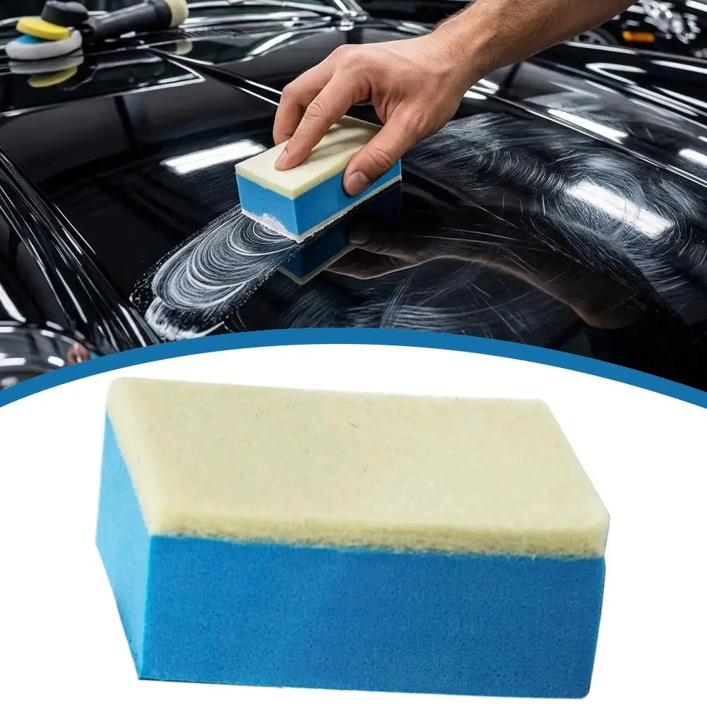 Car Glass Oil Film Remover Wool Felt Polish Sponge Pad
