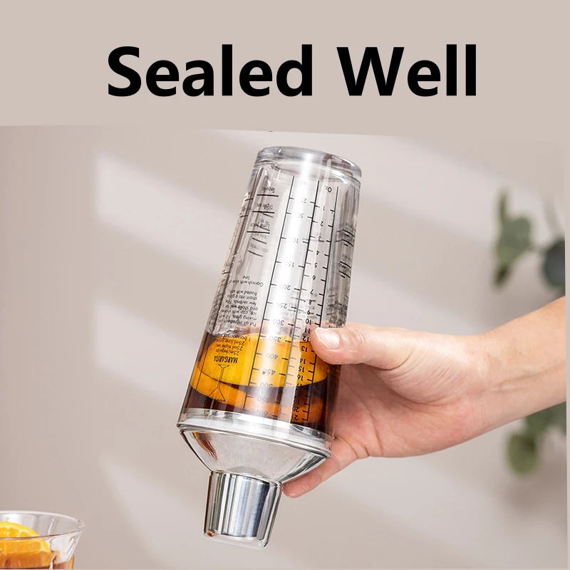 Glass Cocktail Shaker Martini Hand Shaker Cup with Scales 400/600ml Milk Tea Lemon Tea Wine Drink Shaker Mixer Bar Tool Oasis Select