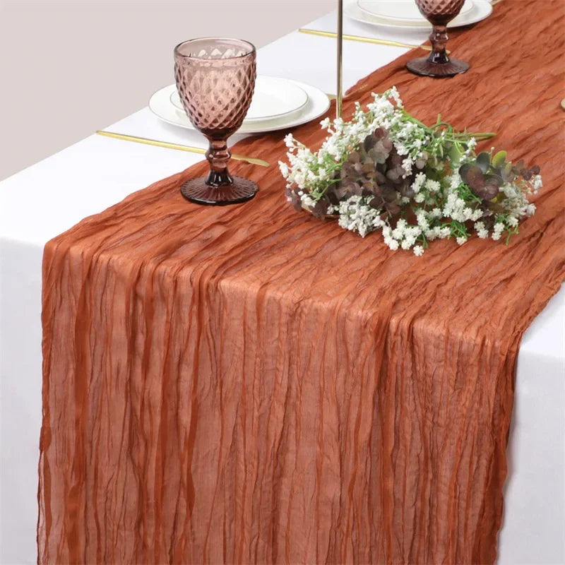 Boho Chic Dining Table Cover Soft Gentle Easy Care Artisan Dyed Banquet Linen Farmhouse Vintage Colorfast Fabric for Wedding Oasis Select