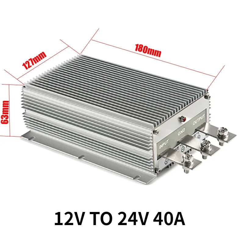 12VDC to 24VDC 30A-200A Step Up Booster Voltage Converter 12V to 24V DC-DC Power Boost Module Regulator for Cars Solar CE RoHS Oasis Select 12V TO 24V 40A 12V 24V