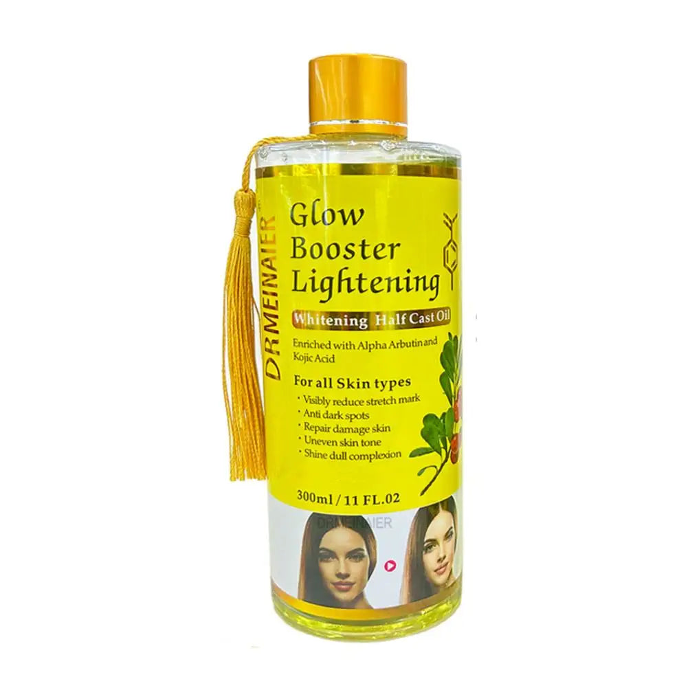 Face Ligthening Massage Oil with Arbutin Kojic Acid, Turmeric Oil for Glowing Skin, Brightening Moisturizing Peeling Oil 300ml Oasis Select A