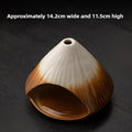 Ceramic Palo Santo Sticks Holder Incense Burner Sage Incense Holders with Chimney Ash Catcher Tray for Meditation Yoga Room Oasis Select brown