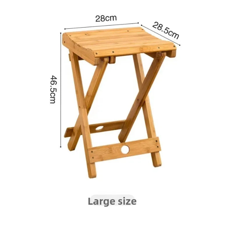 Nanzhu folding stool portable household solid wood Mazar outdoor fishing chair small bench small stool square stool wholesale Oasis Select