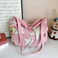 JETTING Corduroy Tote Bag – Large Crossbody Shoulder Bag