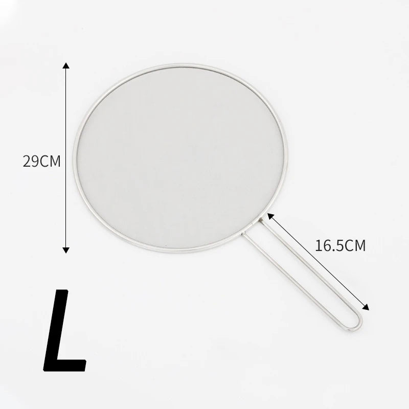 Stainless Steel Oil Proof Mesh Cooking Anti Splatter Split Guard Splatter Proof Oil Cover Mesh Pot Lid Cooking Kitchen Gadget Oasis Select 29cm szie