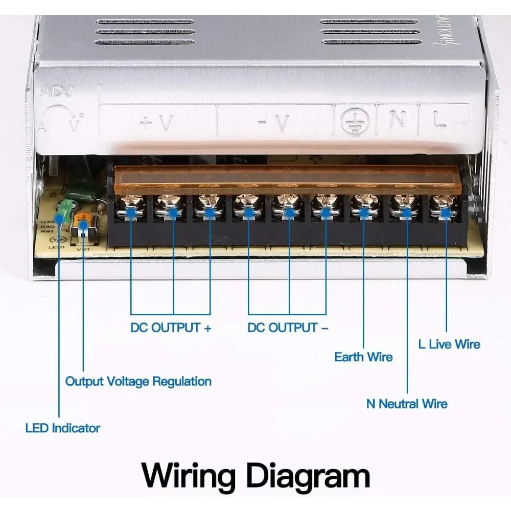 500W 400W 600W 360W Switching Power Supply AC 110V 220V To DC 12 V Volt 24V 36V 48V 50V 60V Transformer For LED Strip CCTV Motor Oasis Select