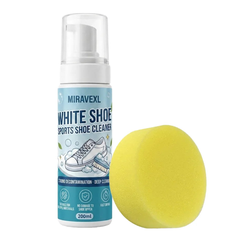 Professional Shoe Cleaner Foam Dry Clean Liquid Decontamination for Suede Leather Sneaker Sheepskin Care with Cleaning Sponge Oasis Select 1PC