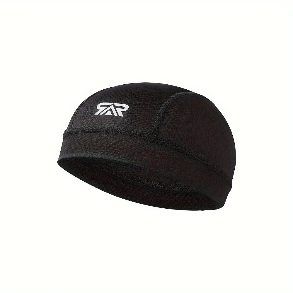 New moisture-wicking and sweat-absorbing skull cap. Breathable and lightweight. Suitable for both men and women. A cycling hat. Oasis Select black