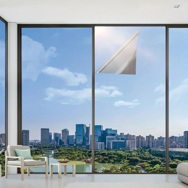 Home Glass Insulation Film Anti Peeping Privacy Protection Anti UV One-way Mirror Window Film Sticker Electrostatic Bonding Oasis Select
