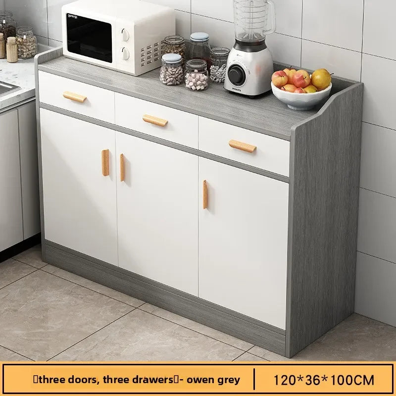 Multi-functional Household GoodsSide Cabinet, Kitchen Against The Wall, Large Capacity Storage Rack, Floor-to-ceiling Locker Oasis Select Ash 3-3