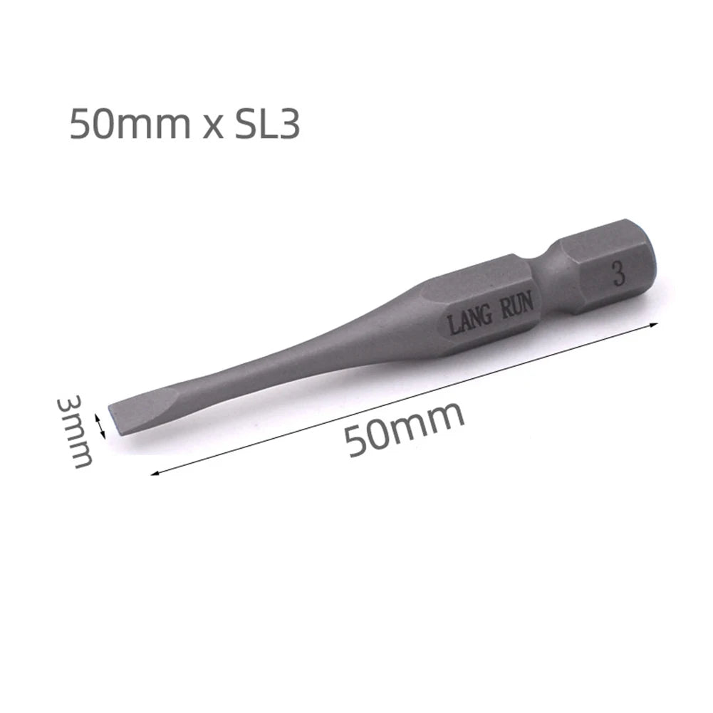 50mm Hex Screwdriver Bits Set – PH1 PH2 PH3 & Slotted SL3–SL6 Screwdriver Bit Set Oasis Select SL3