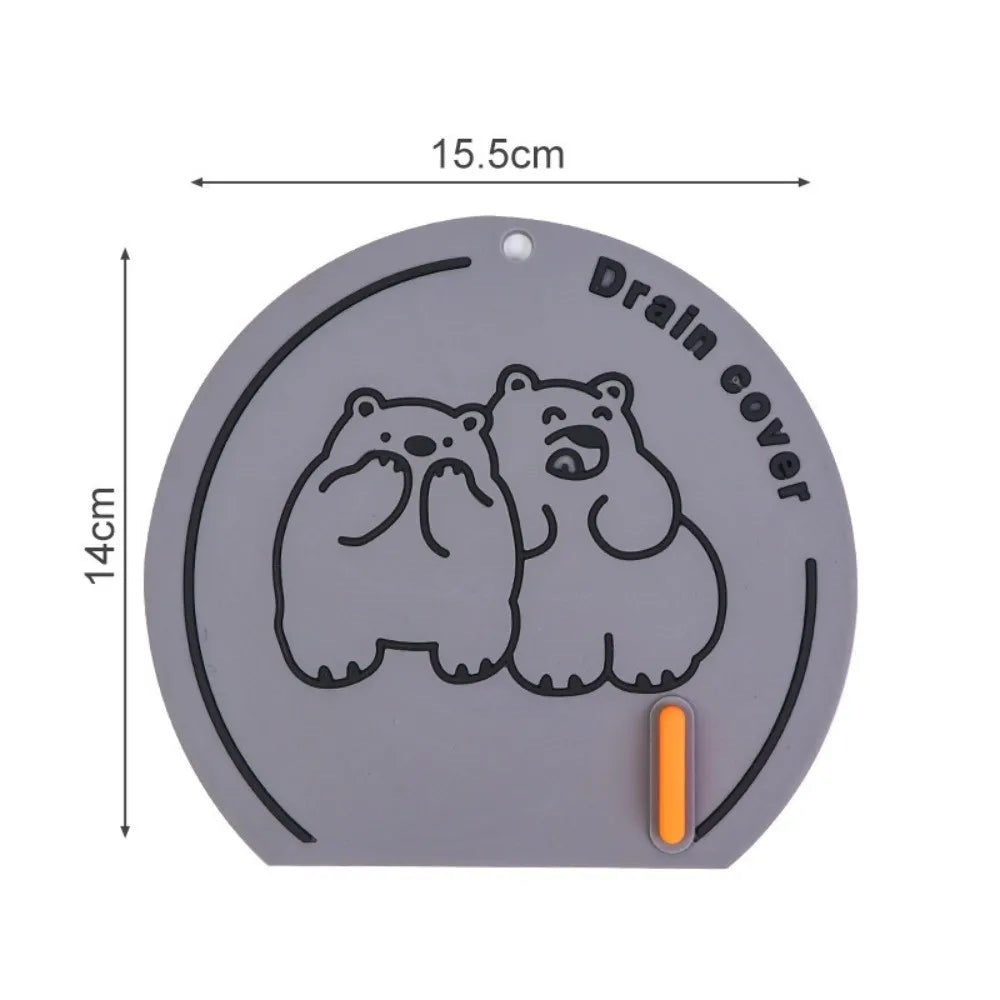 Reusable Silicone Sewer Floor Drain Cover Anti Odor Anti-blocking Deodorant Cover Anti-skid Kitchen Drain Covers Bathroom Oasis Select Grey-1
