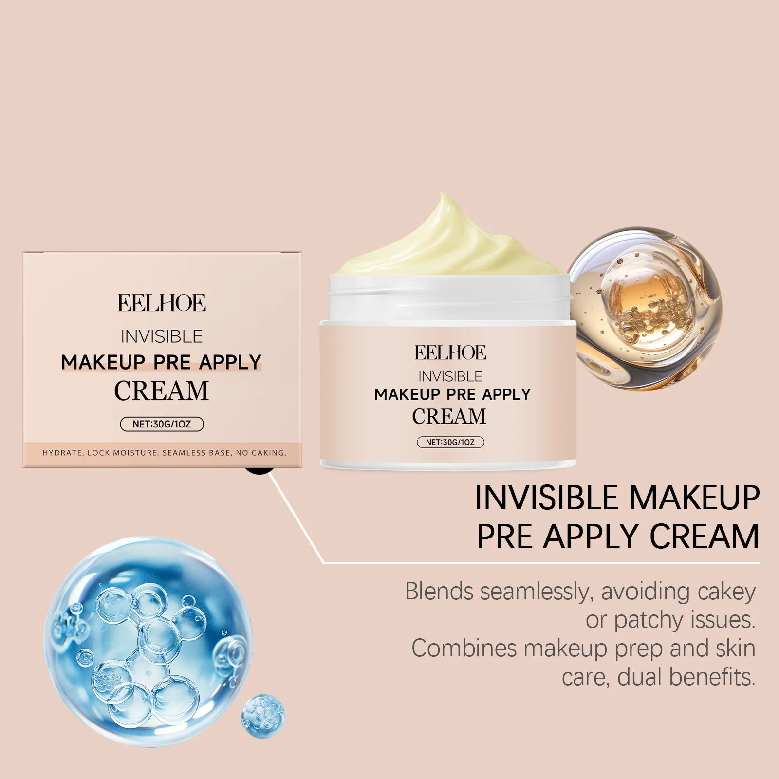 EELHOE Invisible Pore Isolation Primer UV Protection Brightening Long Lasting Makeup Base Face Cosmetic Oasis Select