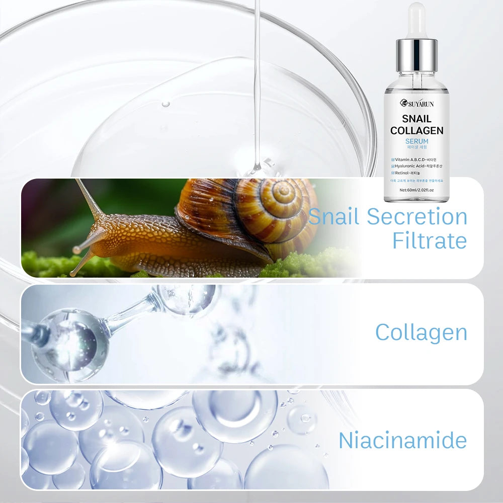SUYARUN Snail Collagen Serum – Brightening & Hydrating Essence Face Serum Essence Oasis Select