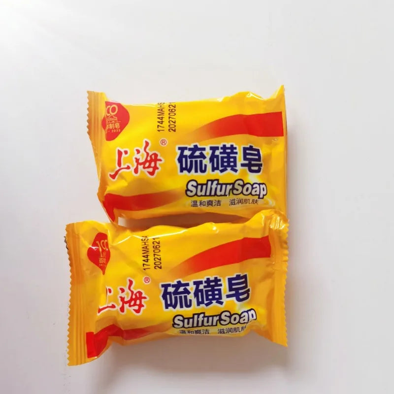 2026 Flash Sale！3/5Pcs Shanghai Sulfur Soap Traditional Chinese Skin Care Oil-Control Acne Cover Cleanser For Glowing Skin Oasis Select