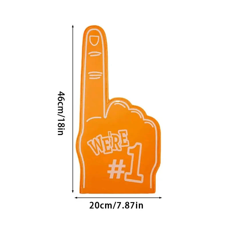 Finger Foams Sports Cheerleading Party Hand Props 1 Noise Makers Props Giant Hands Sports Favors Cheering Palm Party Props Oasis Select Orange