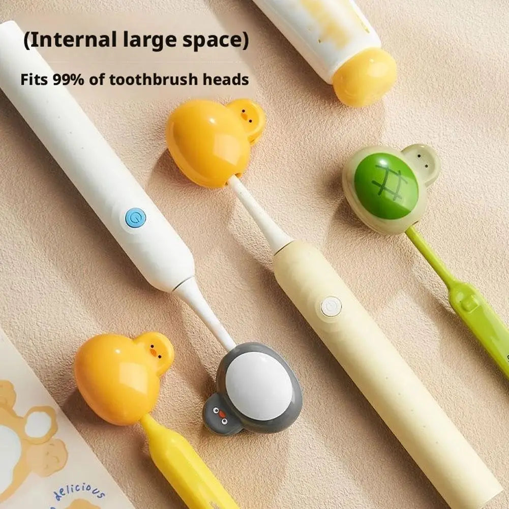 Cute Animal Toothbrush Head Covers – Travel Protector Cap
