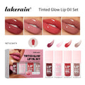 Tinted Glow Lip Oil Set Long Lasting Moisturizing Deep Hydrating Diminishes Lip Lines Waterproof Lipstick Natural Lip Makeup Kit Oasis Select SET