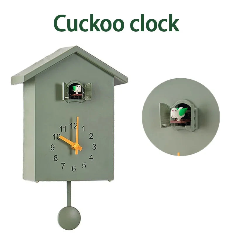 Cuckoo Quartz Wall Clock Modern Bird Home Living Room Hanging Watch Horologe Clocks Timer Office Home Decoration Gifts Oasis Select