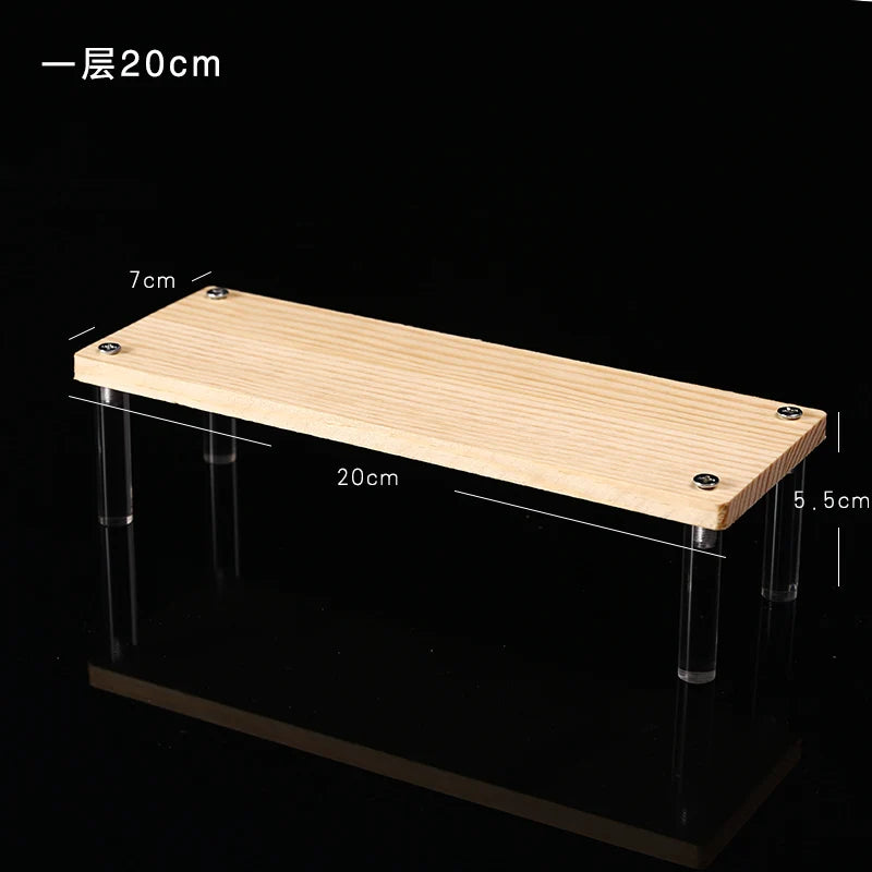 Wooden Multi-Layer Step Display Stand for Figures & Blind Box
