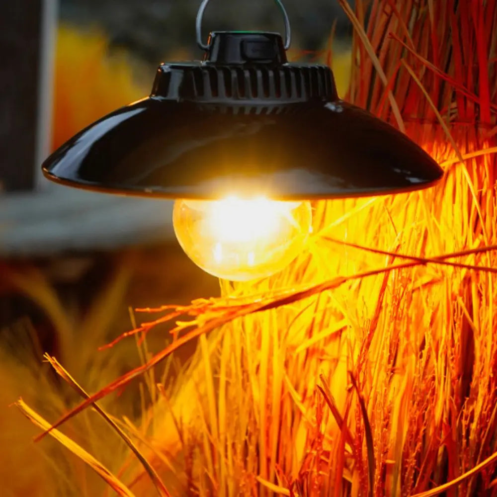 USB Rechargeable Retro Camping Lantern Waterproof Type-C Charging LED Tent Lamp With Hook Retro Decorative Street Path Lamp Oasis Select