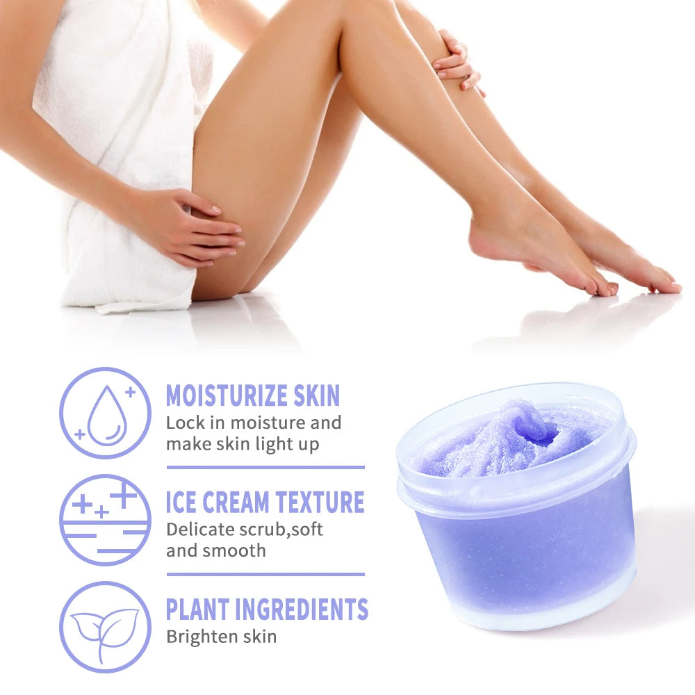 Amino Acid Blue Body Scrub, Exfoliating & Hydrating Sugar Scrub Smooth Skin, Body Exfoliator For All Skin Types, Self Care Gifts Oasis Select