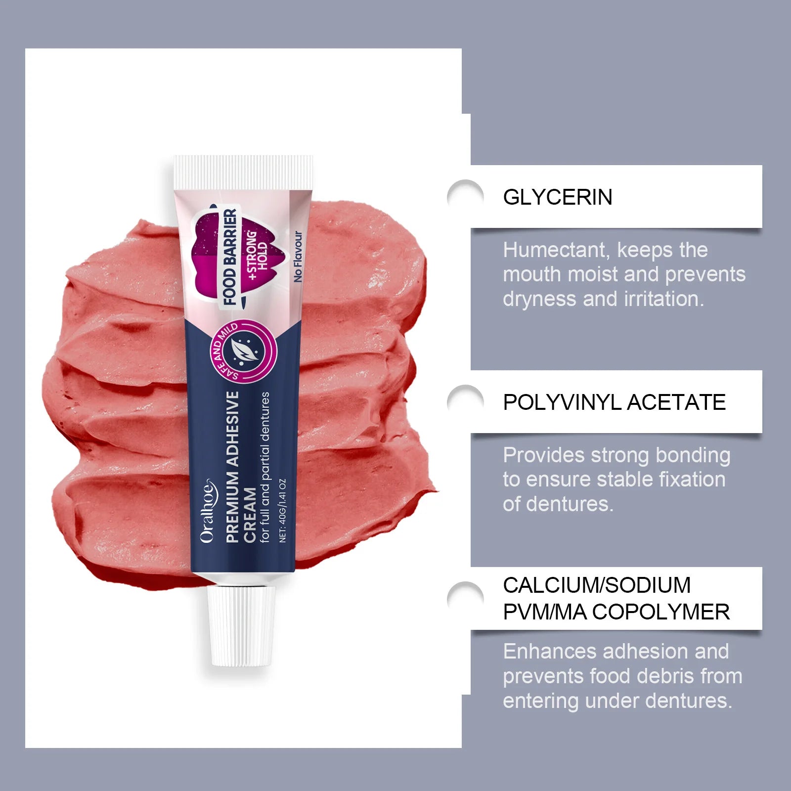 Denture Adhesive Bonding Paste – Secure Hold for False Teeth Denture Adhesive Oasis Select