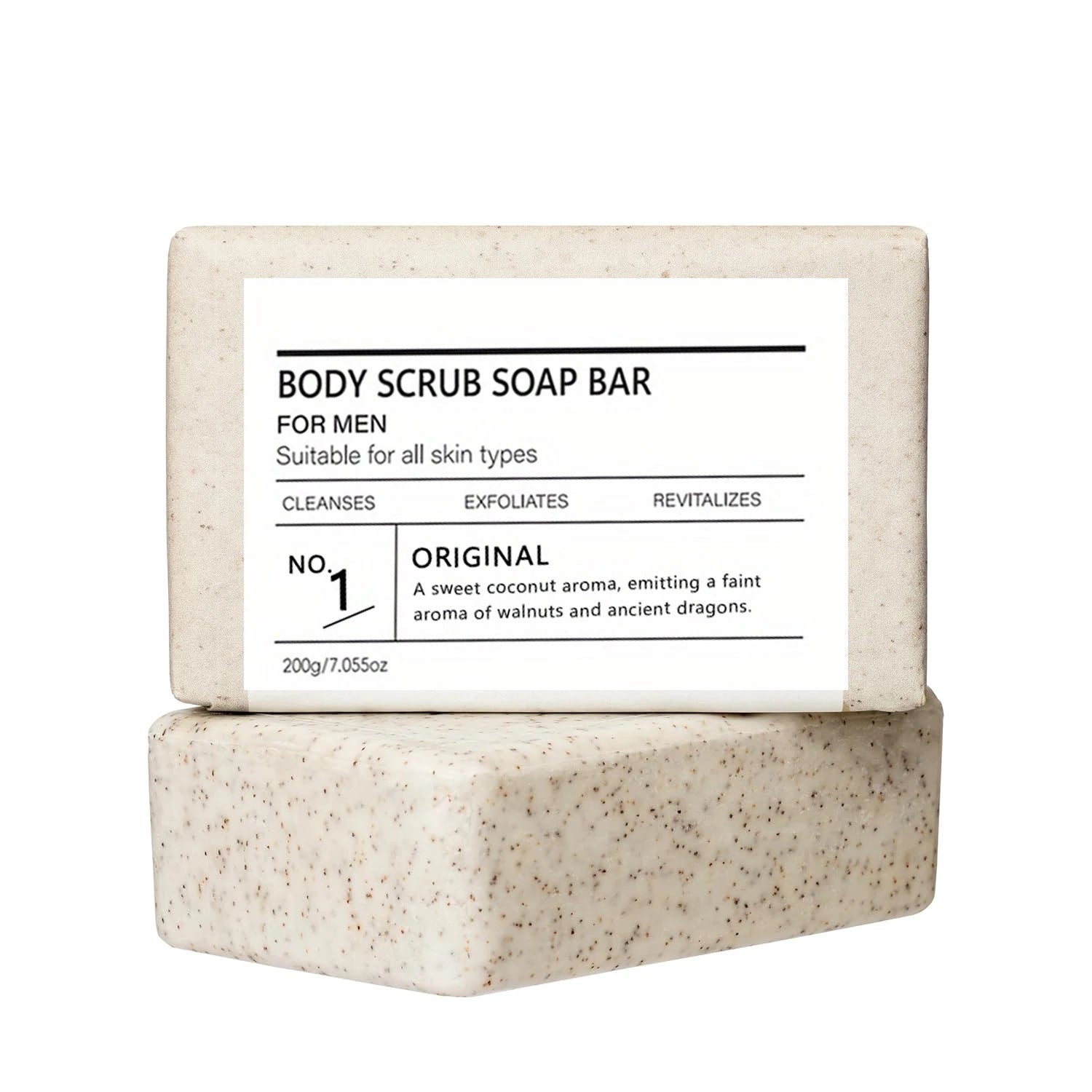 200g body matte soap, rich in shea butter and olive oil, physically exfoliates, gently cleans, softens and dries skin Oasis Select Beige