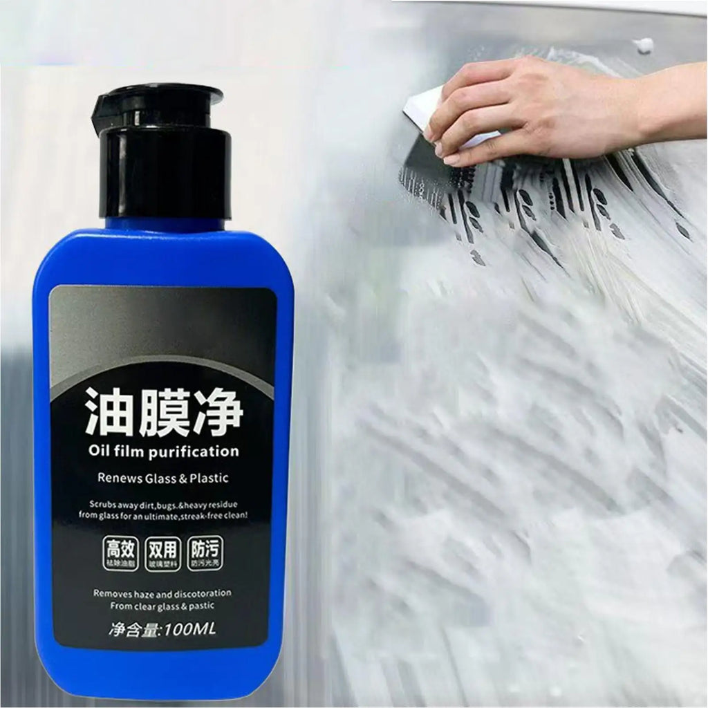 Car Glass Oil Film Cleaner 100ml Car Window Degreaser Cleaner Stain Remover Long-Lasting Protection Automotive Cleaning Supplies Oasis Select