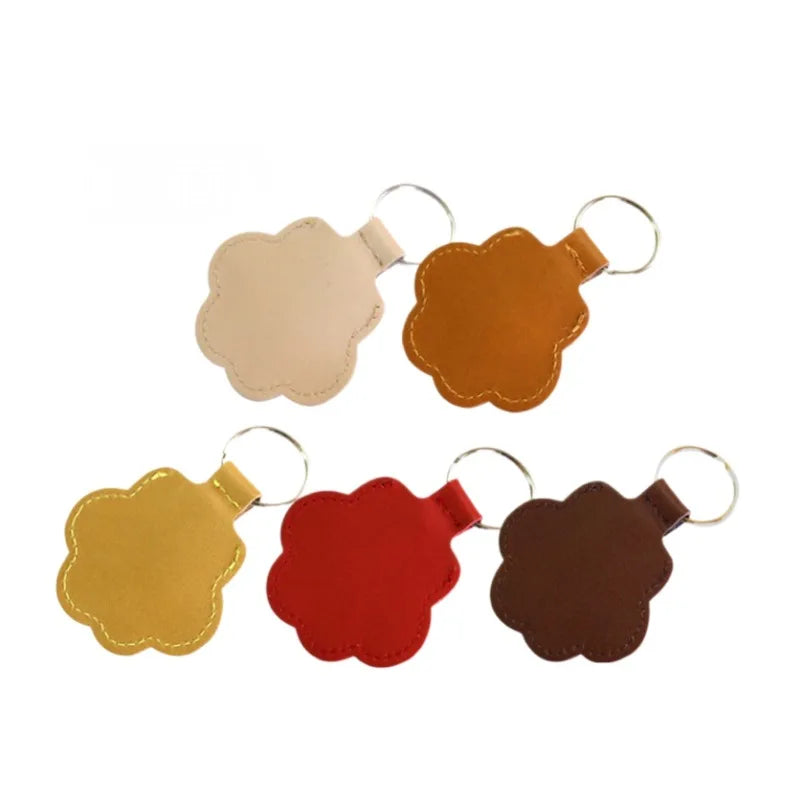 In-stock Pet Hair Commemorative Key Tag, Pu Leather Dog Paw Key Pendant, Anti-loss Pet Identification Tag Oasis Select