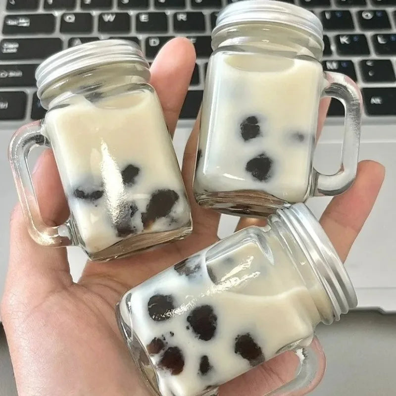 2/4/6Pcs 35ml Mini Glass Sealed Bottle for Jam Honey Coffee Concentrate Milk Juice Leakproof Bottle with Lid Portable Empty Jar Oasis Select