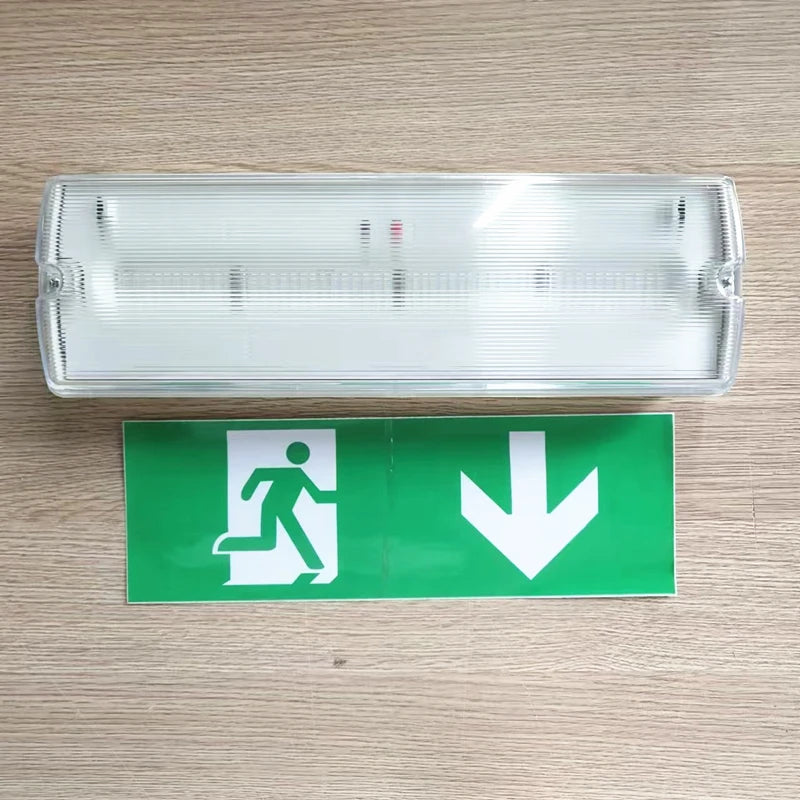IP68 Emergency Exit Light LED 85–265V | 200-Min Battery Backup