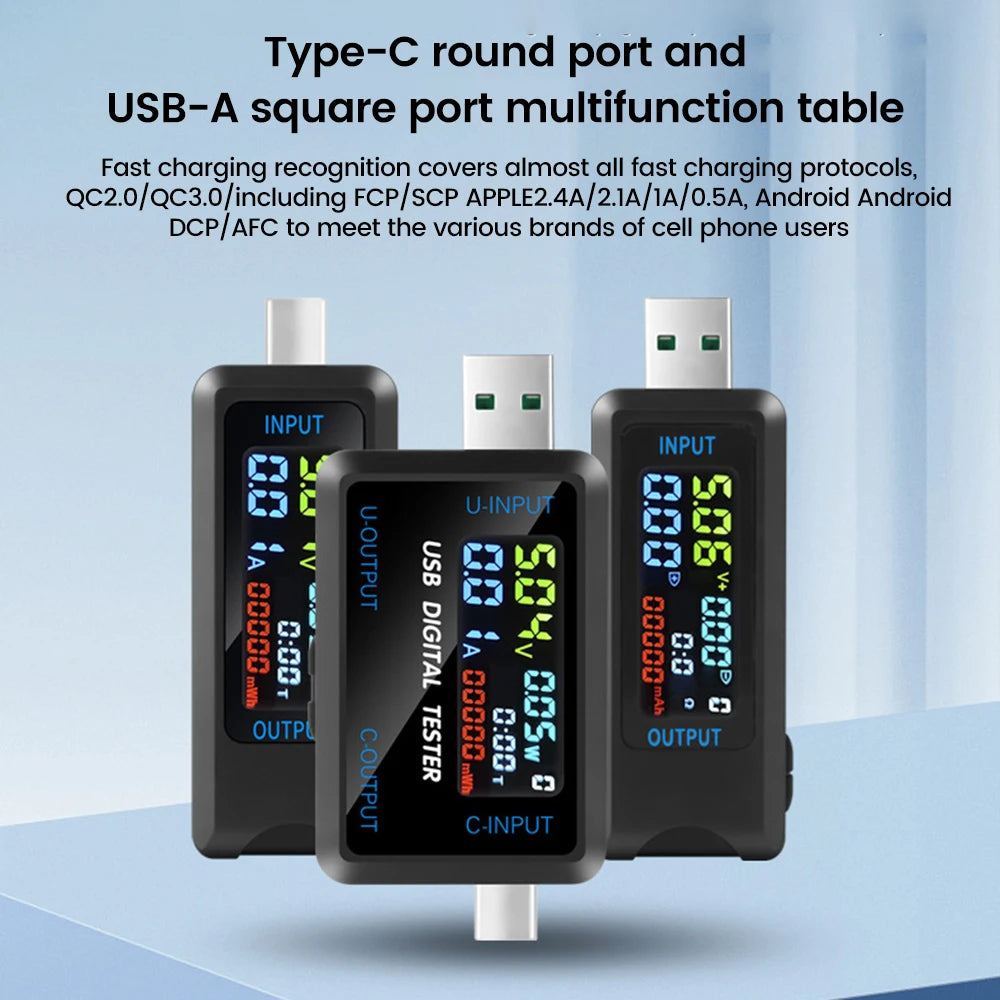 DC4.5V~36V USB Power Meter Current Voltage Ohmmeter Real Time Monitoring Charger Charging Cable Electronics Power Tester Oasis Select
