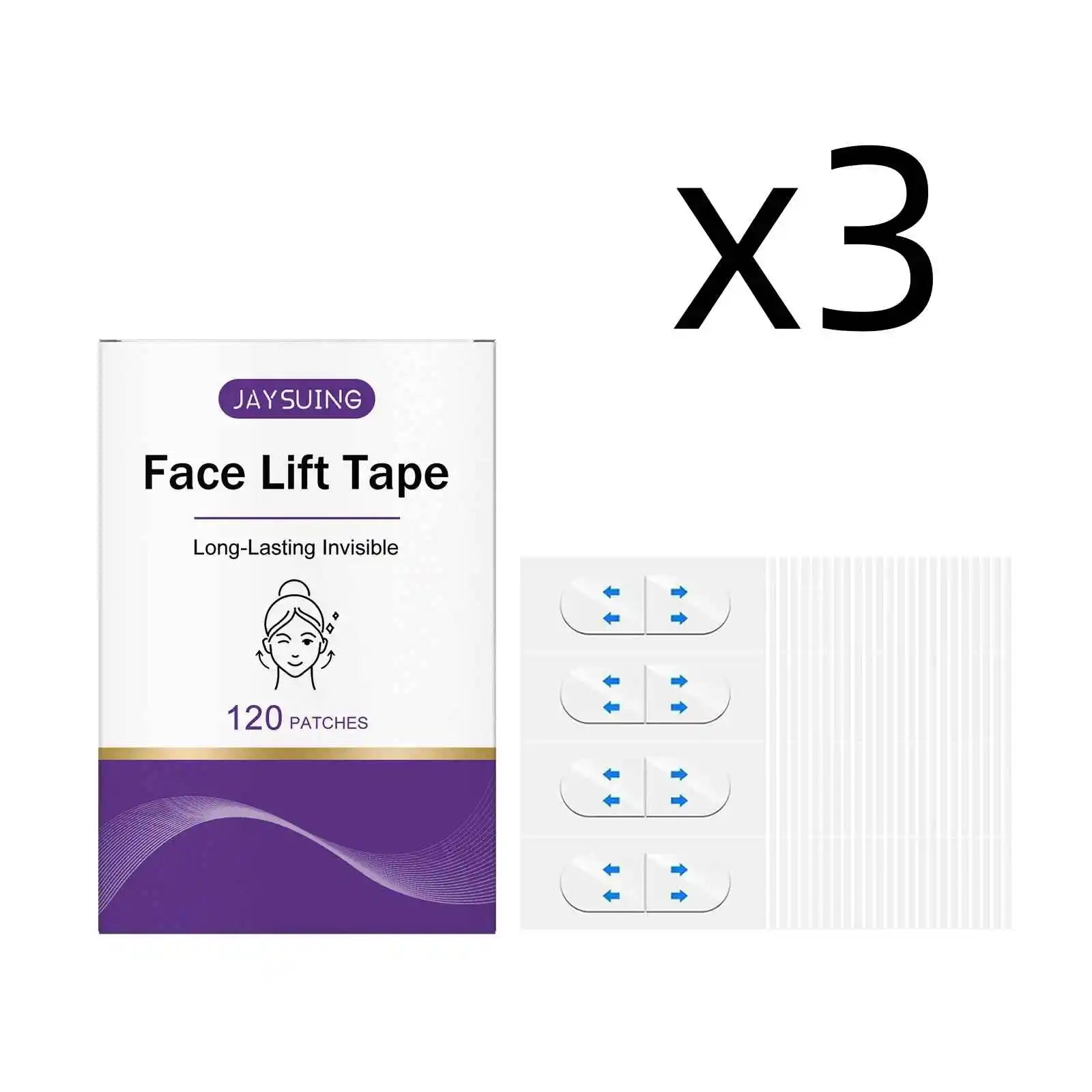 Invisible Face Lift Tape – V-Shape Hyaluronic Patches 120pc Face Lifting Patch Oasis Select 3x120 Patches 120 Patches