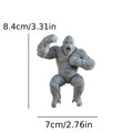 Creative Roar Gorilla Desk Monitor Topper Figurines Statues Ape Cool Desktop Ornaments for Computer Monitor Shelves Office Decor Oasis Select gorilla grey