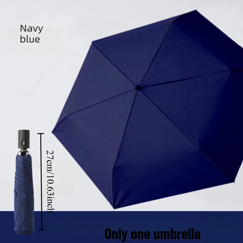 Automatic Ultra Light Umbrella Labor-saving Lazy Parasol Easy Fold & Quick Storage Compact Rain Gear for Travel Use Oasis Select Navy blue Aluminum 6K