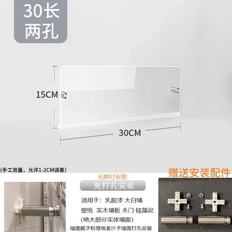 Acrylic Wall Mounted Shelf – Books, Magazines & Cosmetics Rack