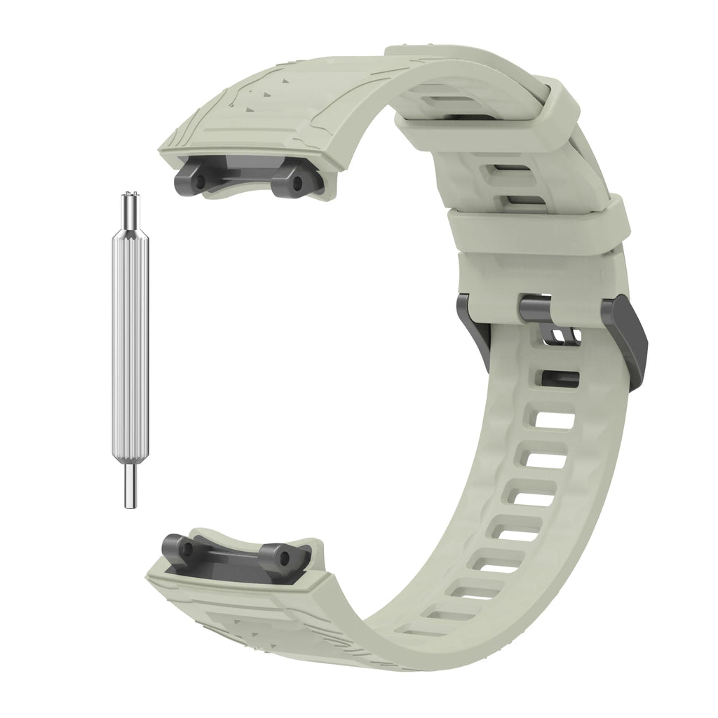Silicone Watch Band & Case for Huami Amazfit T-Rex 3 Smartwatch Band & Case Oasis Select Grey Strap