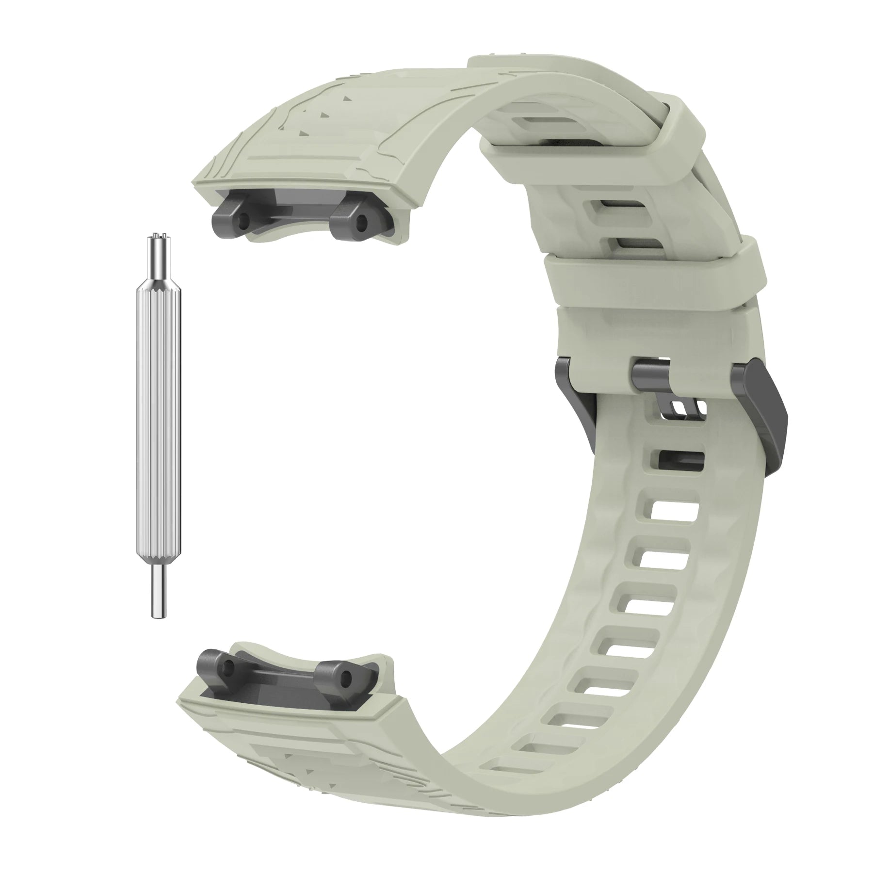 Silicone Watch Band & Case for Huami Amazfit T-Rex 3 Smartwatch Band & Case Oasis Select Grey Strap