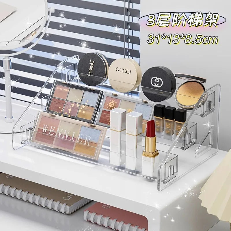 Transparent Multi-Layer Cosmetics Storage Rack & Display Stand